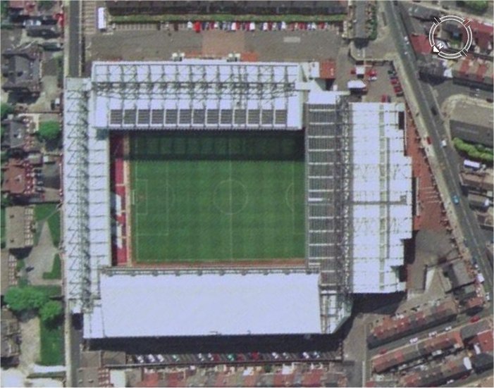 Aerial views of football stadiums