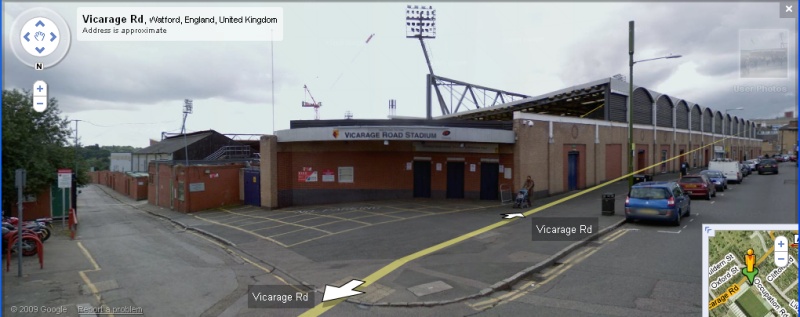 Vicarage Road - Google Maps Street View